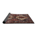 Sideview of Traditional Dark Almond Brown Persian Rug, tr714