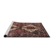 Sideview of Machine Washable Traditional Dark Almond Brown Rug, wshtr714