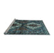 Sideview of Machine Washable Persian Light Blue Traditional Rug, wshtr714lblu