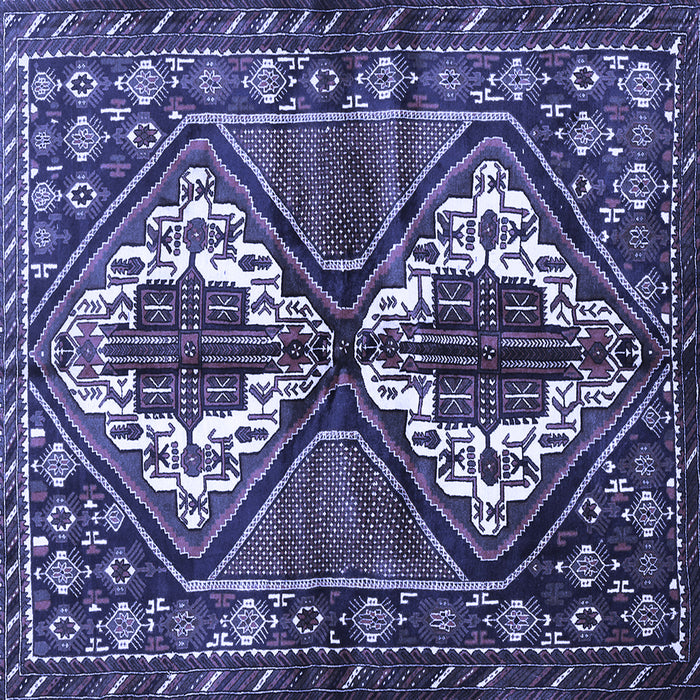 Square Persian Blue Traditional Rug, tr714blu