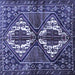 Square Persian Blue Traditional Rug, tr714blu