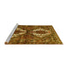 Sideview of Machine Washable Persian Yellow Traditional Rug, wshtr714yw