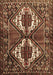 Machine Washable Persian Brown Traditional Rug, wshtr714brn