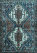 Machine Washable Persian Light Blue Traditional Rug, wshtr714lblu