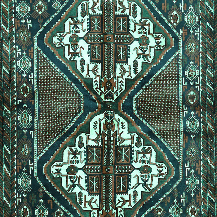 Machine Washable Persian Turquoise Traditional Area Rugs, wshtr714turq
