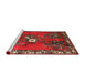 Sideview of Machine Washable Traditional Red Rug, wshtr715