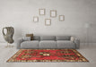 Machine Washable Persian Brown Traditional Rug in a Living Room,, wshtr715brn