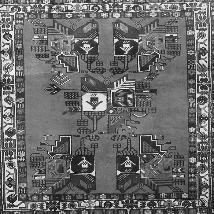 Serging Thickness of Persian Gray Traditional Rug, tr715gry