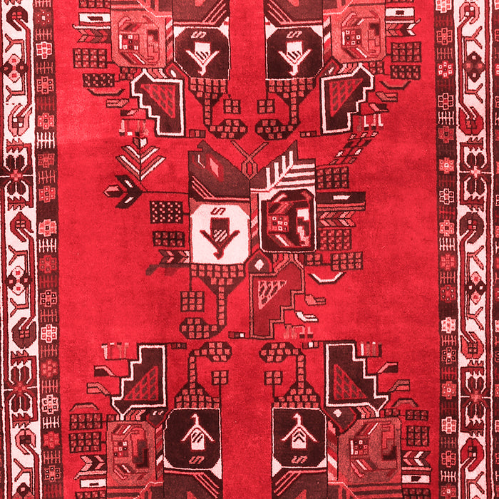 Machine Washable Persian Red Traditional Rug, wshtr715red