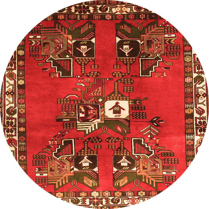 Square Persian Orange Traditional Rug, tr715org