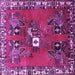Square Persian Purple Traditional Rug, tr715pur