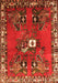 Serging Thickness of Machine Washable Persian Orange Traditional Area Rugs, wshtr715org