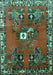 Machine Washable Persian Turquoise Traditional Area Rugs, wshtr715turq