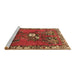 Sideview of Machine Washable Persian Brown Traditional Rug, wshtr715brn