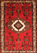 Serging Thickness of Machine Washable Persian Orange Traditional Area Rugs, wshtr716org