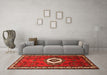 Machine Washable Persian Orange Traditional Area Rugs in a Living Room, wshtr716org