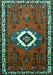 Machine Washable Persian Turquoise Traditional Area Rugs, wshtr716turq