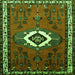 Serging Thickness of Persian Green Traditional Rug, tr716grn