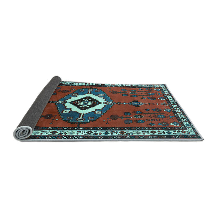 Sideview of Persian Light Blue Traditional Rug, tr716lblu