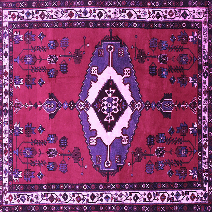 Square Persian Purple Traditional Rug, tr716pur