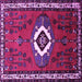 Square Persian Purple Traditional Rug, tr716pur