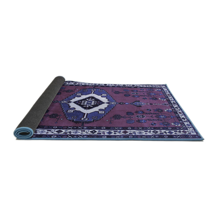 Sideview of Persian Blue Traditional Rug, tr716blu