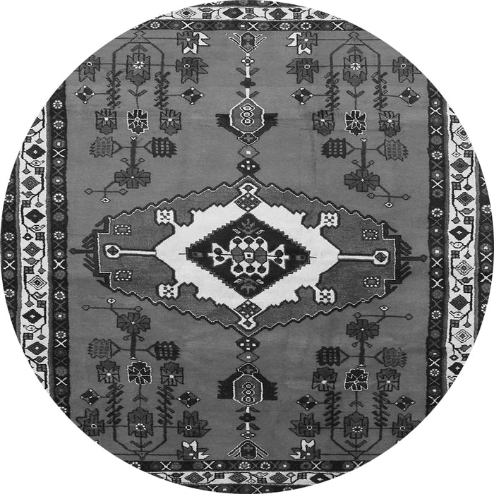 Machine Washable Persian Gray Traditional Rug, wshtr716gry