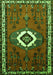 Serging Thickness of Machine Washable Persian Green Traditional Area Rugs, wshtr716grn