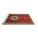 Sideview of Machine Washable Persian Brown Traditional Rug, wshtr716brn