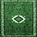 Square Persian Emerald Green Traditional Rug, tr716emgrn