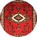 Square Persian Orange Traditional Rug, tr716org