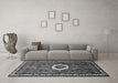 Machine Washable Persian Gray Traditional Rug in a Living Room,, wshtr716gry