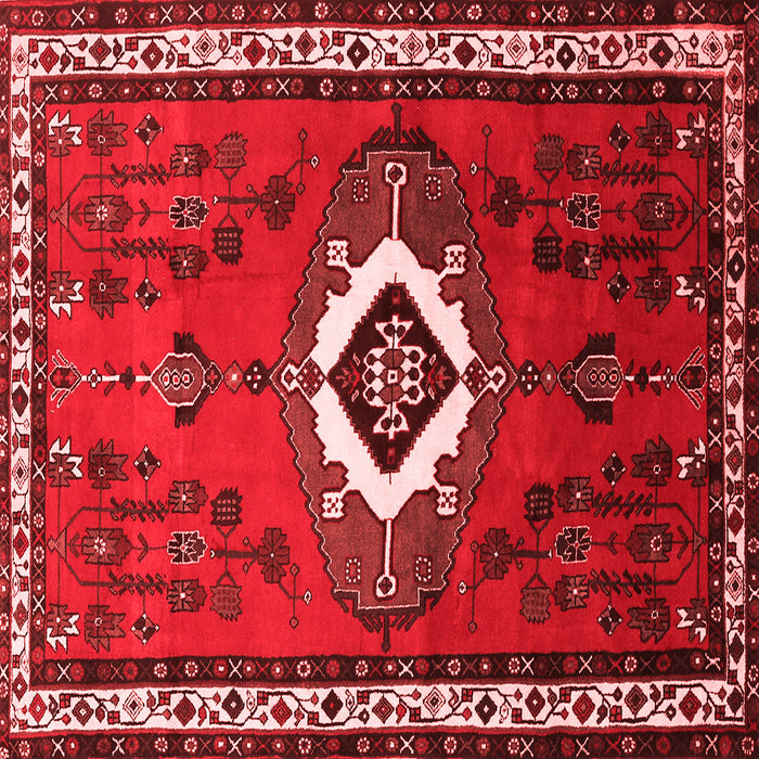 Machine Washable Persian Red Traditional Rug, wshtr716red
