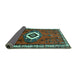 Sideview of Persian Turquoise Traditional Rug, tr716turq