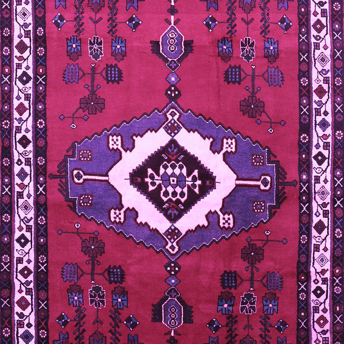 Machine Washable Persian Purple Traditional Area Rugs, wshtr716pur
