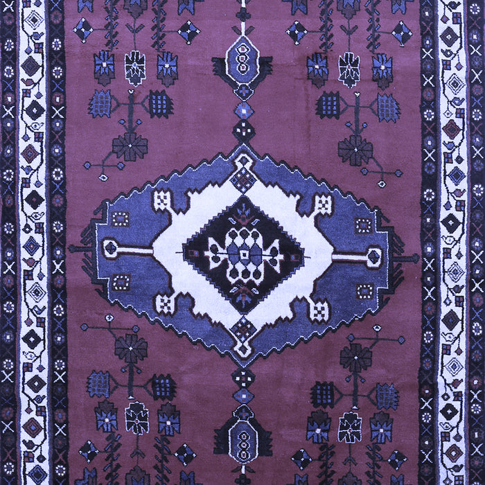 Machine Washable Persian Blue Traditional Rug, wshtr716blu