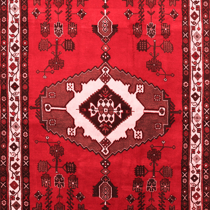 Machine Washable Persian Red Traditional Rug, wshtr716red