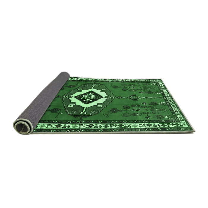 Sideview of Persian Emerald Green Traditional Rug, tr716emgrn