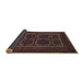 Sideview of Traditional Bakers Brown Persian Rug, tr717
