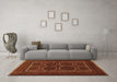 Machine Washable Persian Orange Traditional Area Rugs in a Living Room, wshtr717org