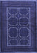 Machine Washable Persian Blue Traditional Rug, wshtr717blu