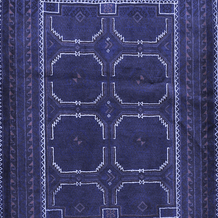 Machine Washable Persian Blue Traditional Rug, wshtr717blu