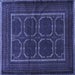 Square Persian Blue Traditional Rug, tr717blu