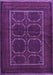 Machine Washable Persian Purple Traditional Area Rugs, wshtr717pur