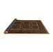 Sideview of Persian Brown Traditional Rug, tr717brn