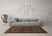 Machine Washable Persian Brown Traditional Rug in a Living Room,, wshtr717brn