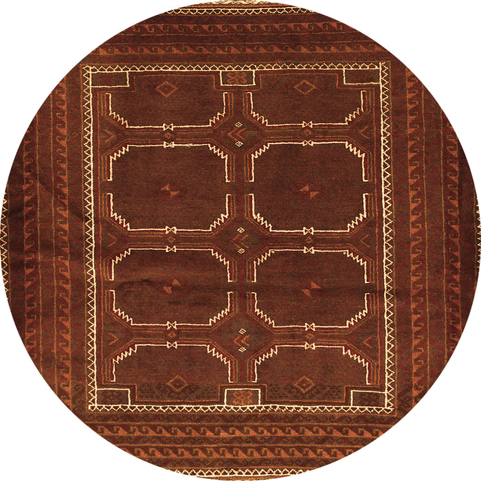 Square Persian Orange Traditional Rug, tr717org