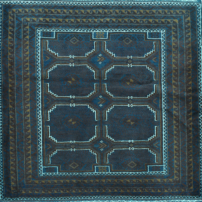 Square Machine Washable Persian Light Blue Traditional Rug, wshtr717lblu