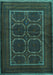 Machine Washable Persian Turquoise Traditional Area Rugs, wshtr717turq