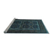 Sideview of Machine Washable Persian Light Blue Traditional Rug, wshtr717lblu